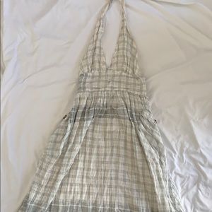 HALTER PLAID DRESS